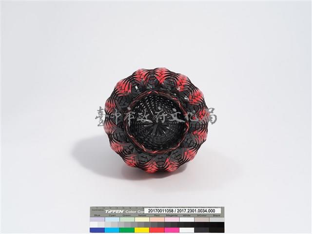 竹編矢紋圓形花器藏品圖，第8張