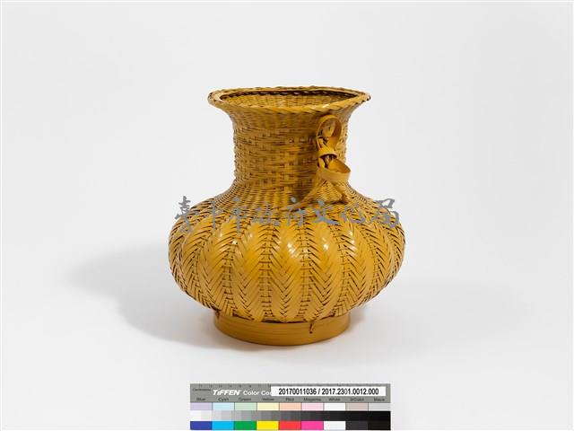 竹編矢紋瓶形花器藏品圖，第4張