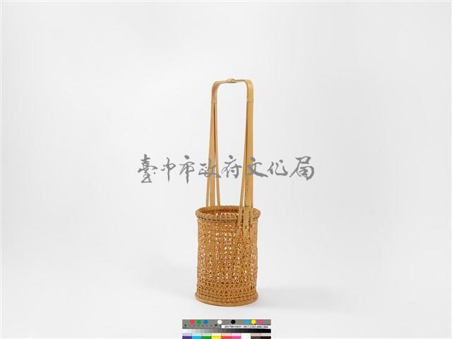 竹籐六角編圓形掛花籃藏品圖，第4張