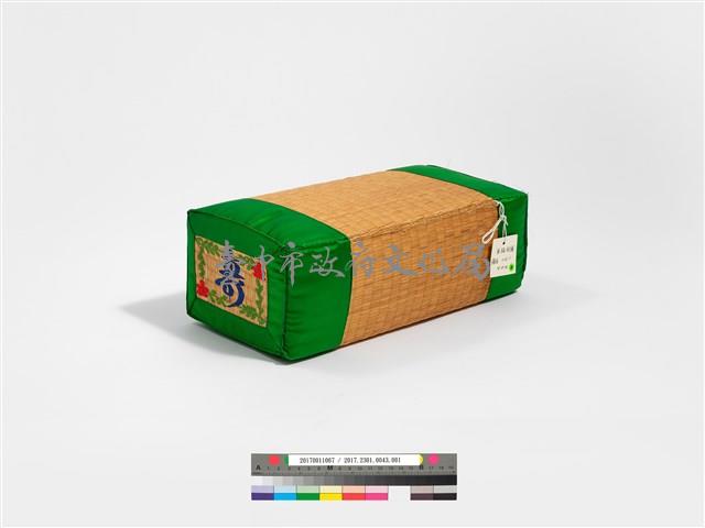 韓國草編綠緞飾長壽枕藏品圖，第4張