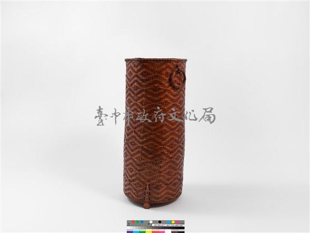 竹籐斜紋編雙耳圓藏品圖，第4張