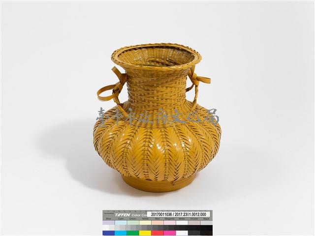竹編矢紋瓶形花器藏品圖，第2張