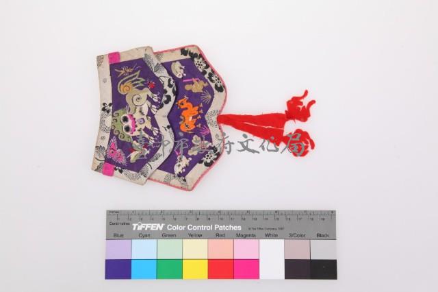 紫地彩繡動物紋雙面荷包藏品圖，第1張