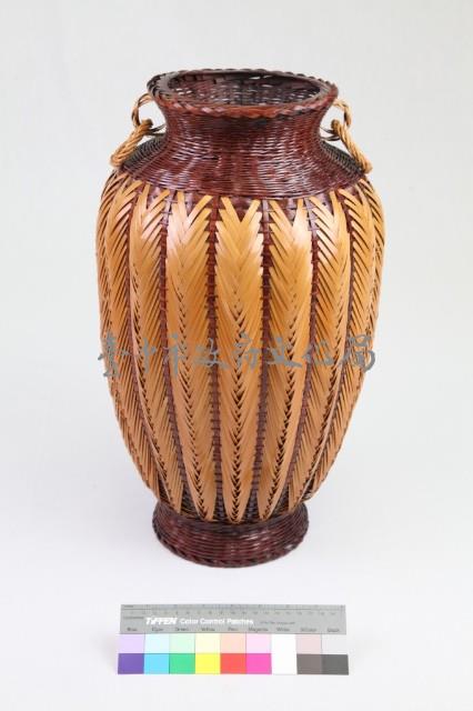 竹編矢紋花器 藏品圖，第1張