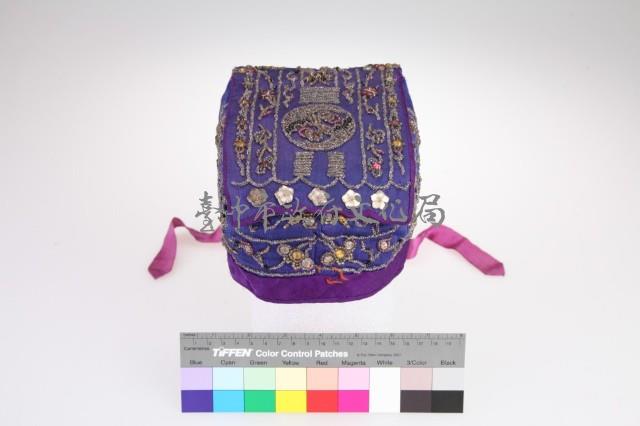 紫緞地珠飾狀元童帽藏品圖，第1張