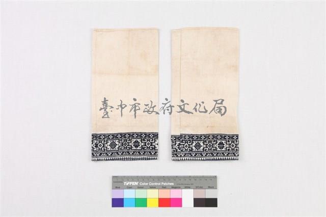 白棉地平繡幾何花形紋飾褲-1藏品圖，第1張