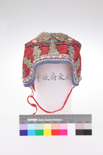 紅棉地金屬帽花幼童風帽藏品圖，第1張