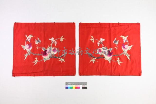 紅地昆蟲花果紋燈籠罩 藏品圖，第1張