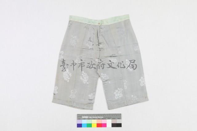 淺灰地提花絲質開襠女褲藏品圖，第1張