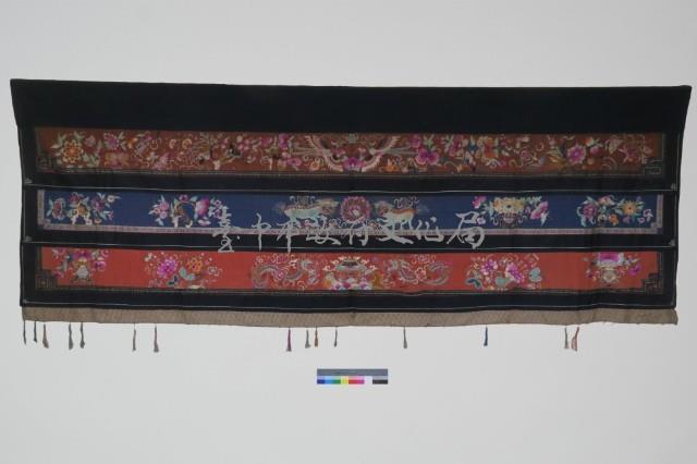 黑地彩繡龍鳳麒麟紋神帳藏品圖，第1張