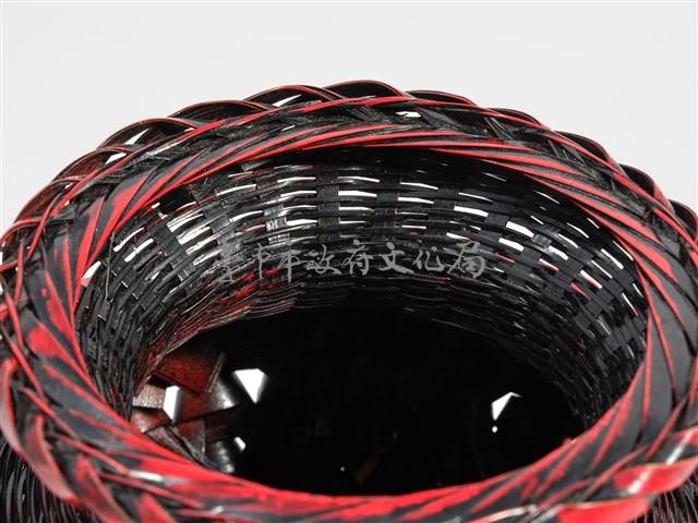 竹編松傘紋高花瓶藏品圖，第12張