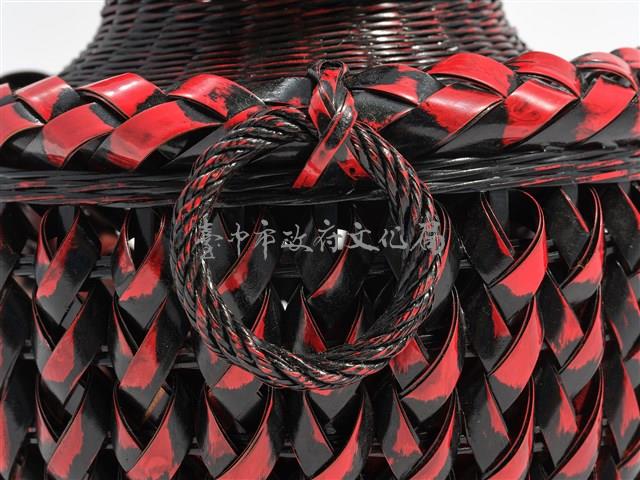 竹編松傘紋高花瓶藏品圖，第11張