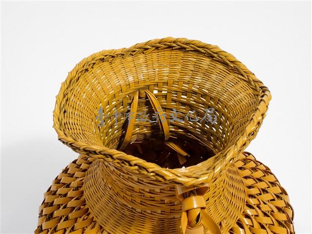 竹編松傘紋瓶形花器藏品圖，第11張