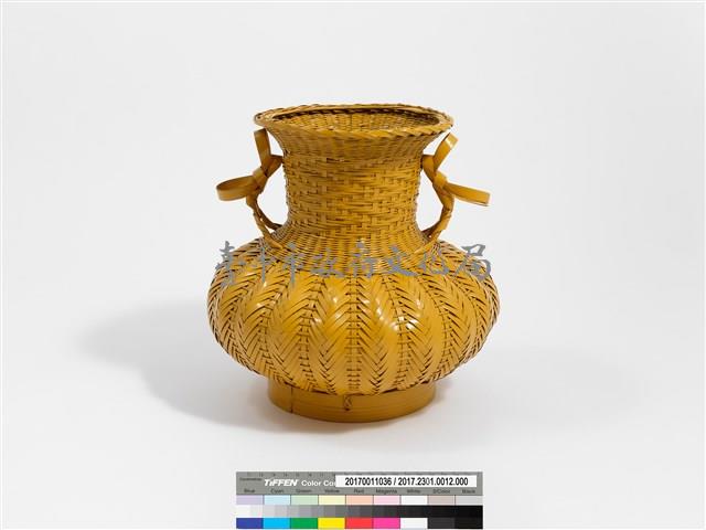 竹編矢紋瓶形花器藏品圖，第5張