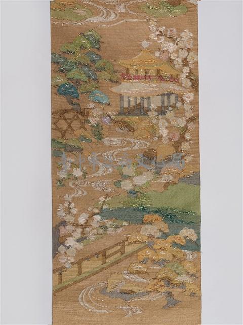 緙絲樓閣山水和服腰帶藏品圖，第5張