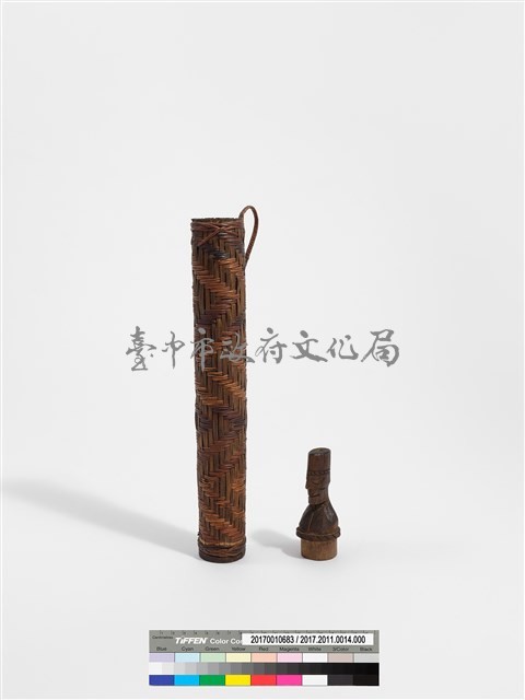 竹製籐編筒藏品圖，第5張