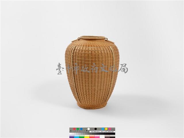 竹籐平編橄欖形花器藏品圖，第5張