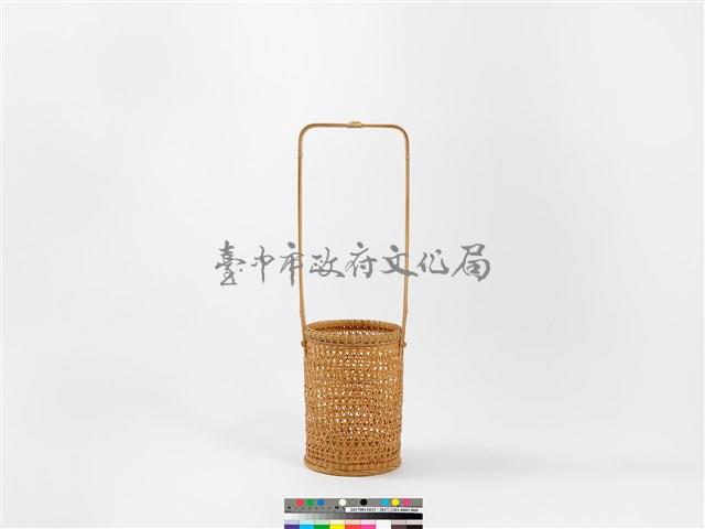 竹籐六角編圓形掛花籃藏品圖，第5張