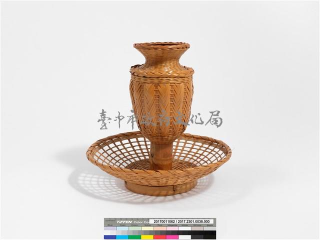 竹編矢紋花器果籃藏品圖，第5張