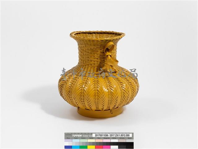 竹編矢紋瓶形花器藏品圖，第6張
