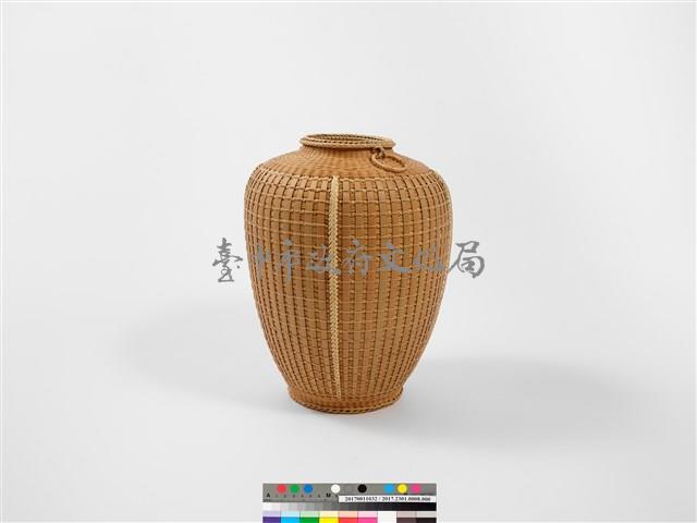 竹籐平編橄欖形花器藏品圖，第6張