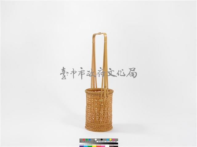 竹籐六角編圓形掛花籃藏品圖，第6張