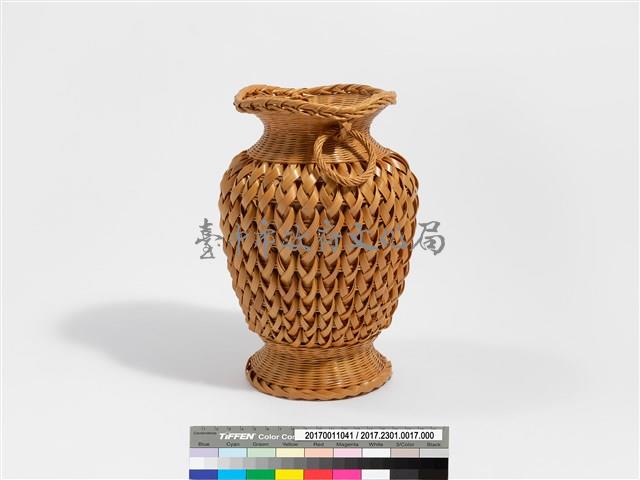 竹編松傘紋高花瓶藏品圖，第6張