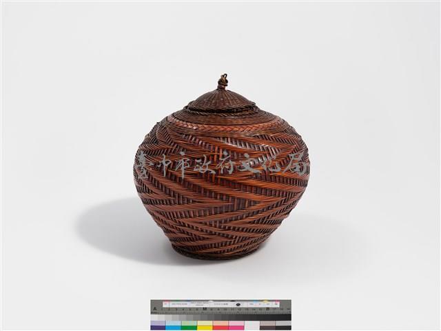 竹籐編之字紋心形有蓋甕藏品圖，第6張