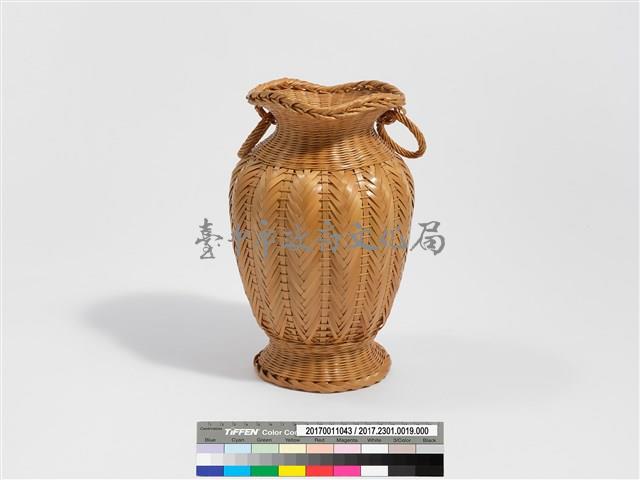 竹編矢紋高花瓶藏品圖，第3張