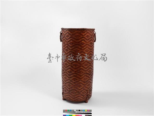 竹籐斜紋編雙耳圓藏品圖，第3張