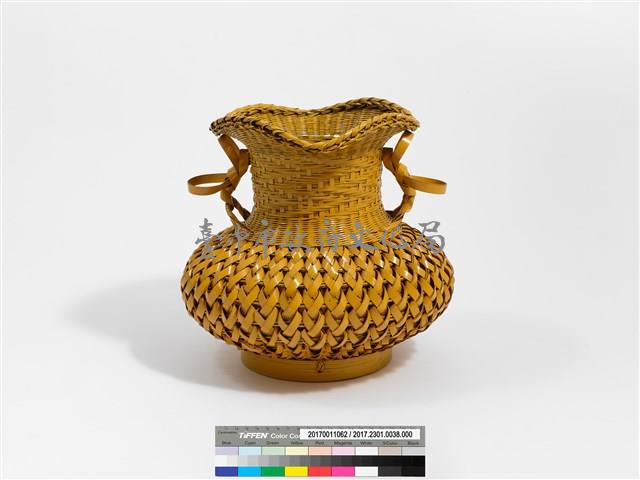 竹編松傘紋瓶形花器藏品圖，第3張