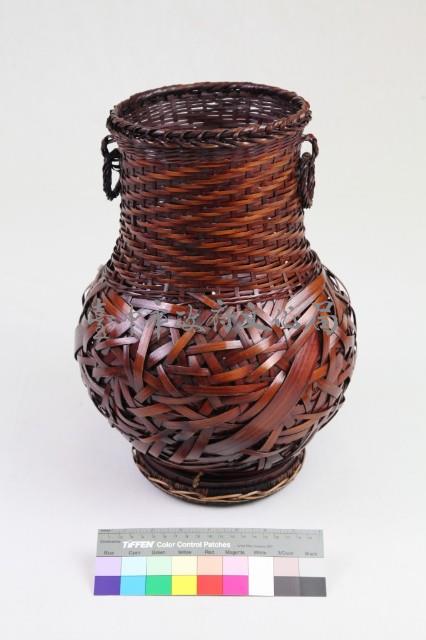 竹編自由紋花器 藏品圖，第2張