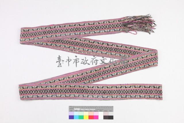 黑紅麻織幾何紋腰帶藏品圖，第2張