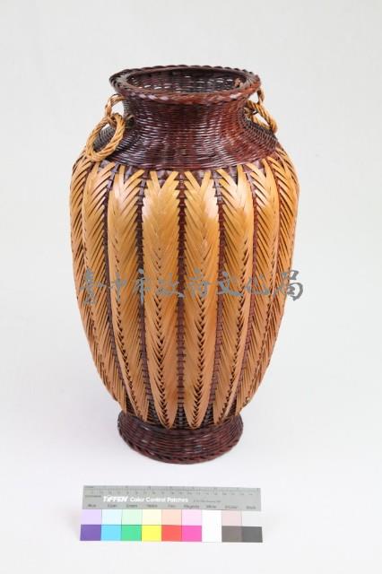 竹編矢紋花器 藏品圖，第2張