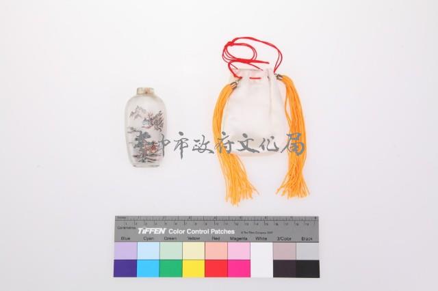 白緞地彩繡花卉紋鼻煙壺袋藏品圖，第2張