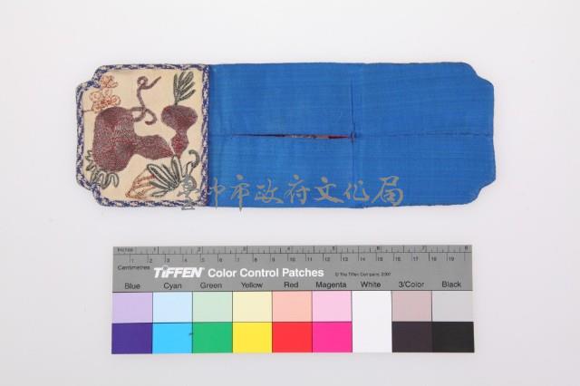 緞地盤金繡葫蘆佛手紋褡褳荷包藏品圖，第2張