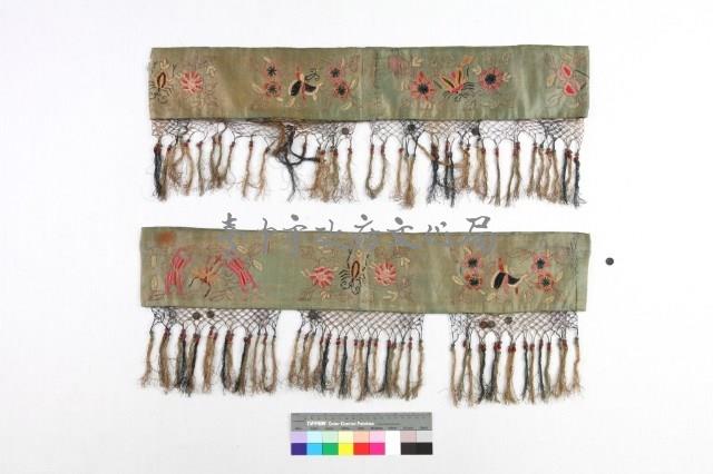 淺藍絹地花卉昆蟲紋宮燈圍罩-1藏品圖，第2張