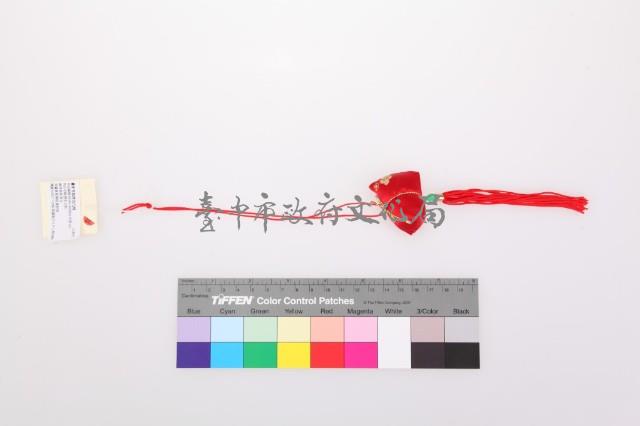 紅緞地梅花紋粽子香包藏品圖，第2張