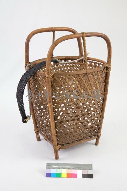 籐編圓背籃藏品圖，第2張