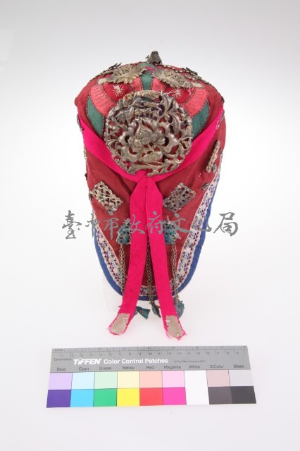 紅棉地金屬帽花幼童風帽藏品圖，第2張