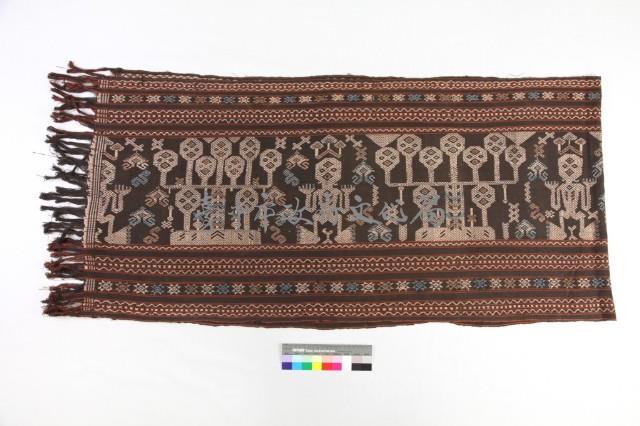 深褐地人物紋織布藏品圖，第2張