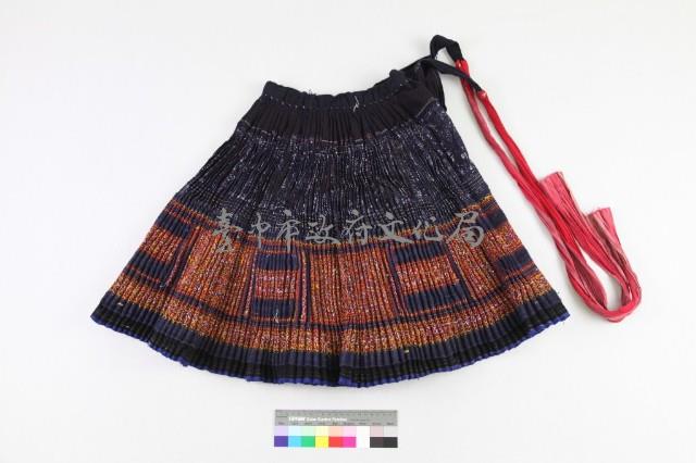 雲南金平苗族蠟染挑花百褶裙 藏品圖，第2張