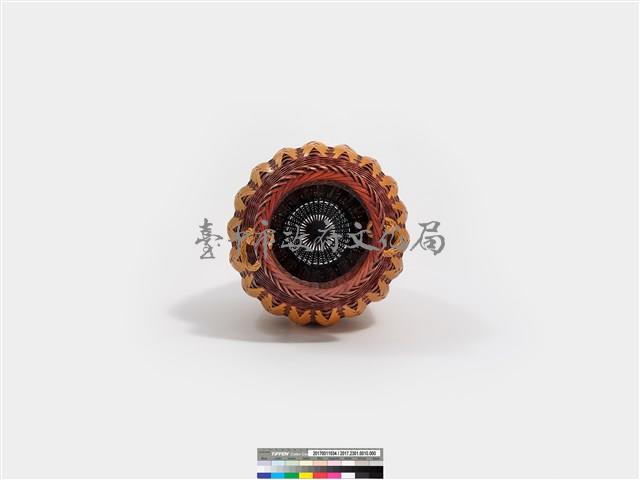 竹編矢紋橄欖形花器藏品圖，第7張