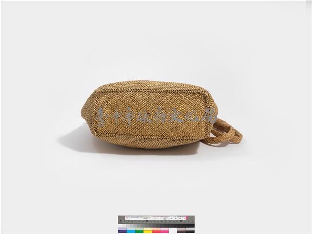 藺草編織長方底木質扣鈕手提袋藏品圖，第7張