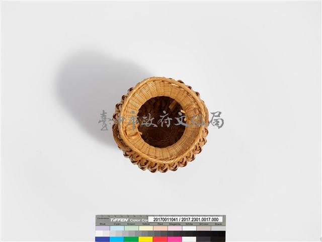 竹編松傘紋高花瓶藏品圖，第7張