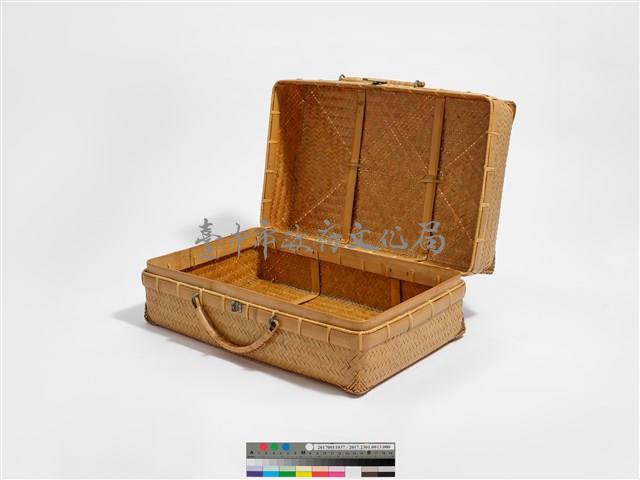 竹編方形手提行李箱藏品圖，第7張