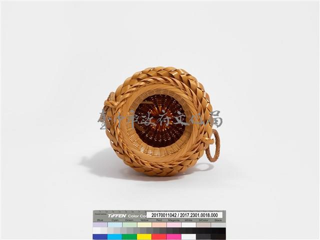 竹編方格紋高花瓶藏品圖，第7張