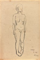 立姿裸女速寫-27.2.26（54）藏品圖，第1張