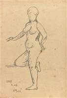立姿裸女速寫-27.2.26（55）藏品圖，第1張