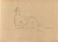臥姿裸女速寫（11）藏品圖，第1張